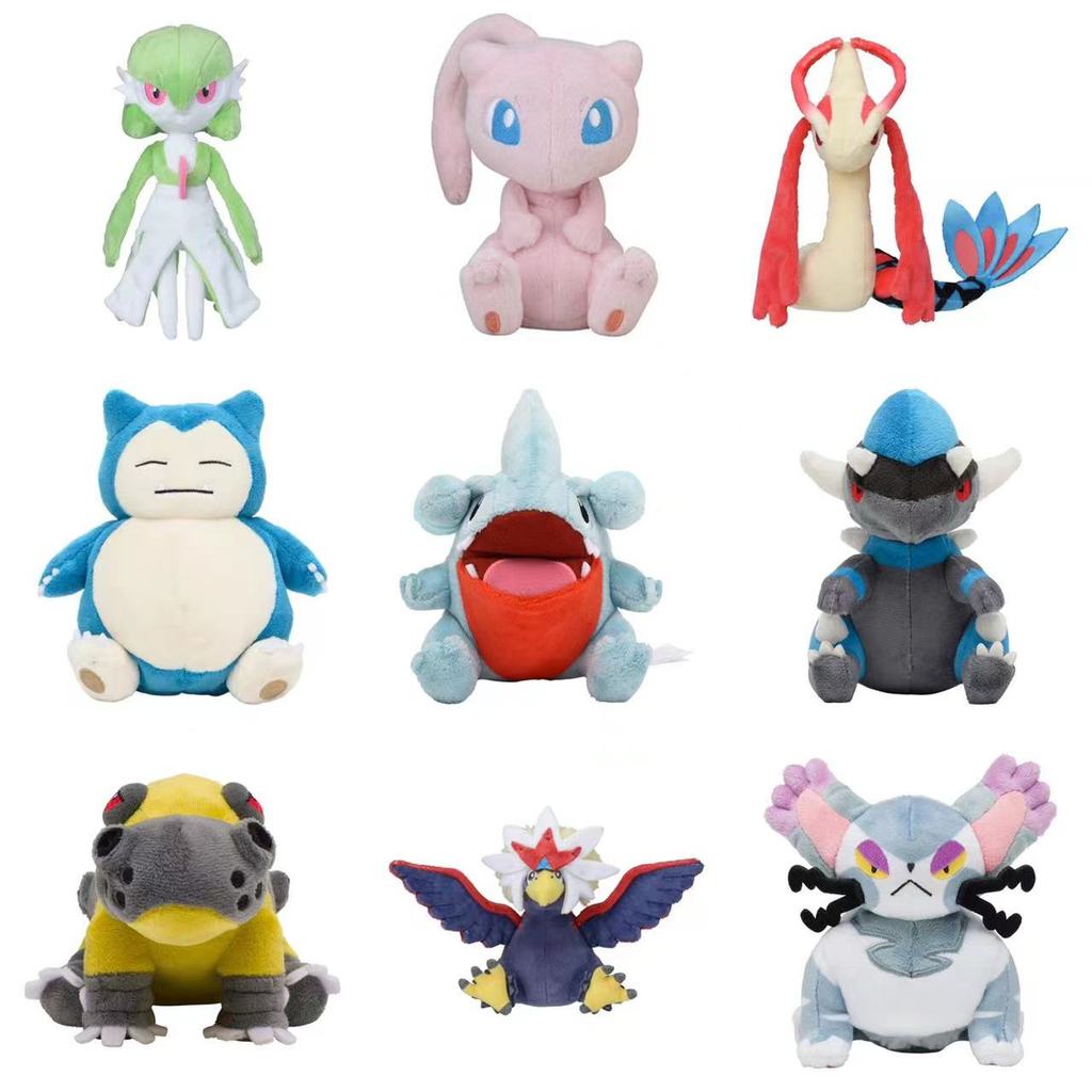 15cm  Pokemon Fit Plush Toys Gible Mew Snorlax Rampardos Hippopotas Braviary Purugly Gardevoir Milot