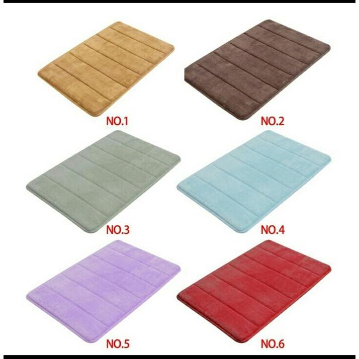 Karpet/Keset untuk Kamar Mandi bahan busa-Anti Slip - Biru