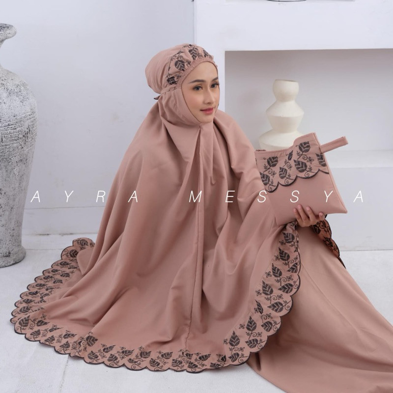 Mukena Dewasa Khadijah Mukenah Khadijah Bordir Daun Cantik bisa COD