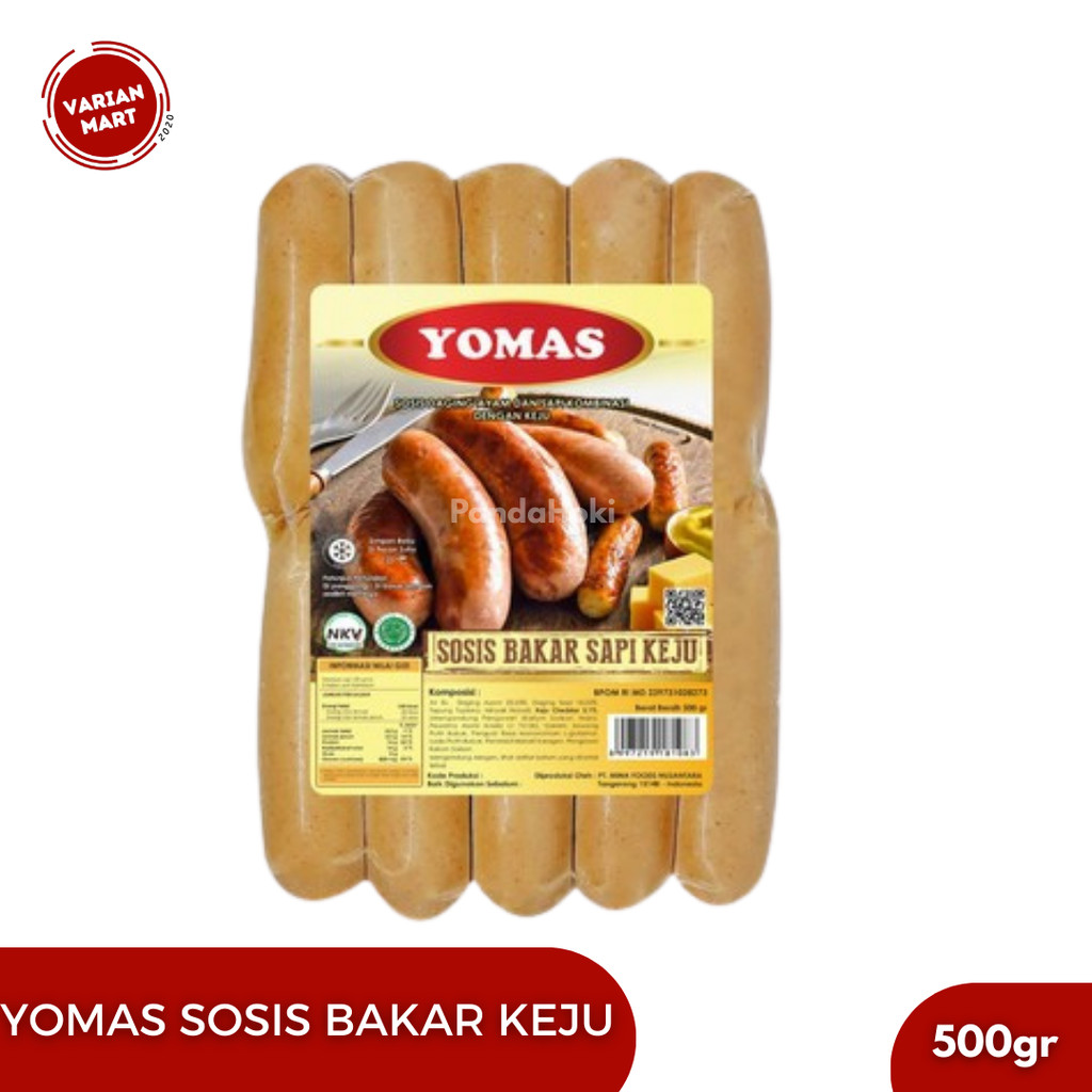 Yomas Sosis Bakar Keju / Sosis Sapi Bakar Isi Keju 10pcs 500gr