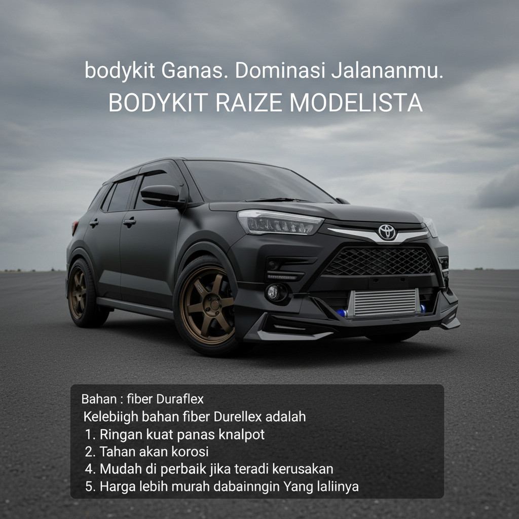 Bodykit raize modelista 2021-2026 body kit toyota raize