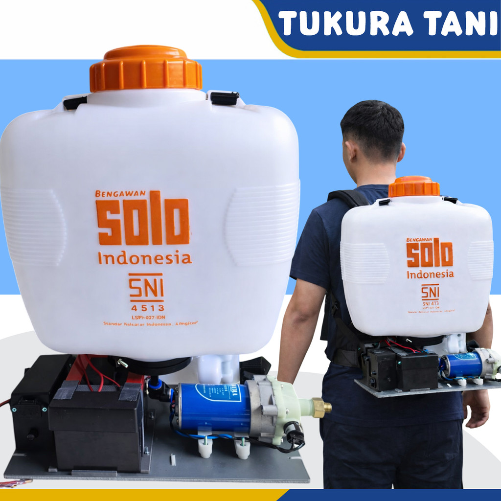 Tangki Gendong Sprayer Elektrik SOLO 15 Liter Nikuma Big pump N2828 Paling Kencang - Lengkap Tinggal