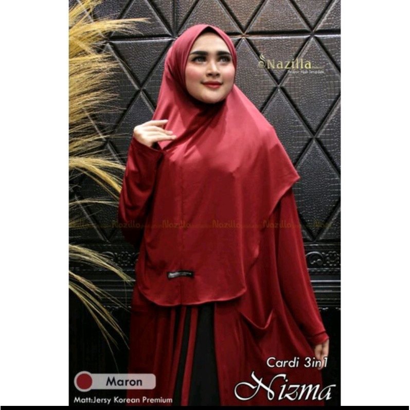 Baju Jilbab Original Nazilla Nizma Cardi 3in1