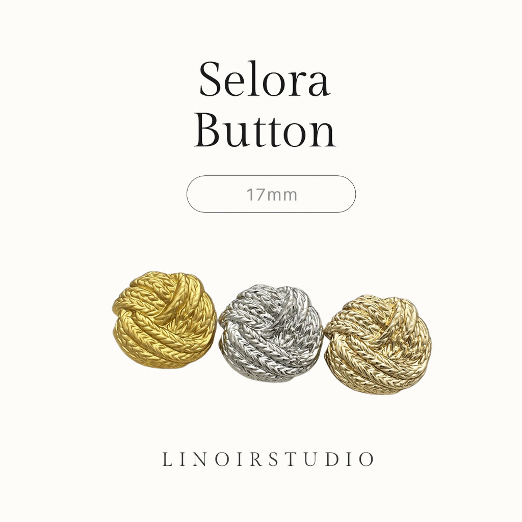 LINOIR Selora Button Kancing Besar Aksesoris Pakaian Mewah Premium 17mm