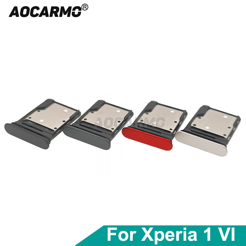 Aocarmo For Sony Xperia 1 VI XQ-EC72 XQ-EC54 X1vi Dual SIM Tray Drawer MicroSD Card Holder Slot Repl