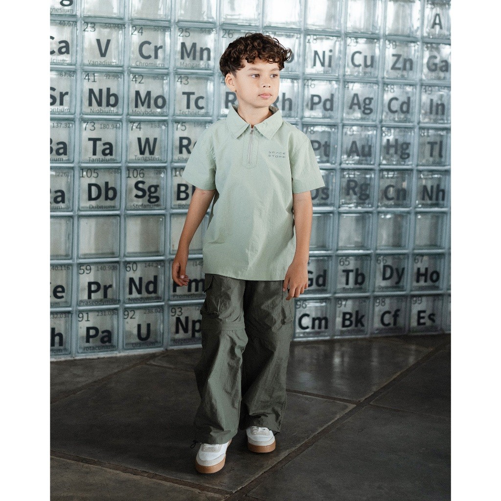 LEWIS EMMA - Cosmic Shirt (2-14 Tahun) Kemeja Anak Laki-Laki / Atasan Anak Lengan Pendek