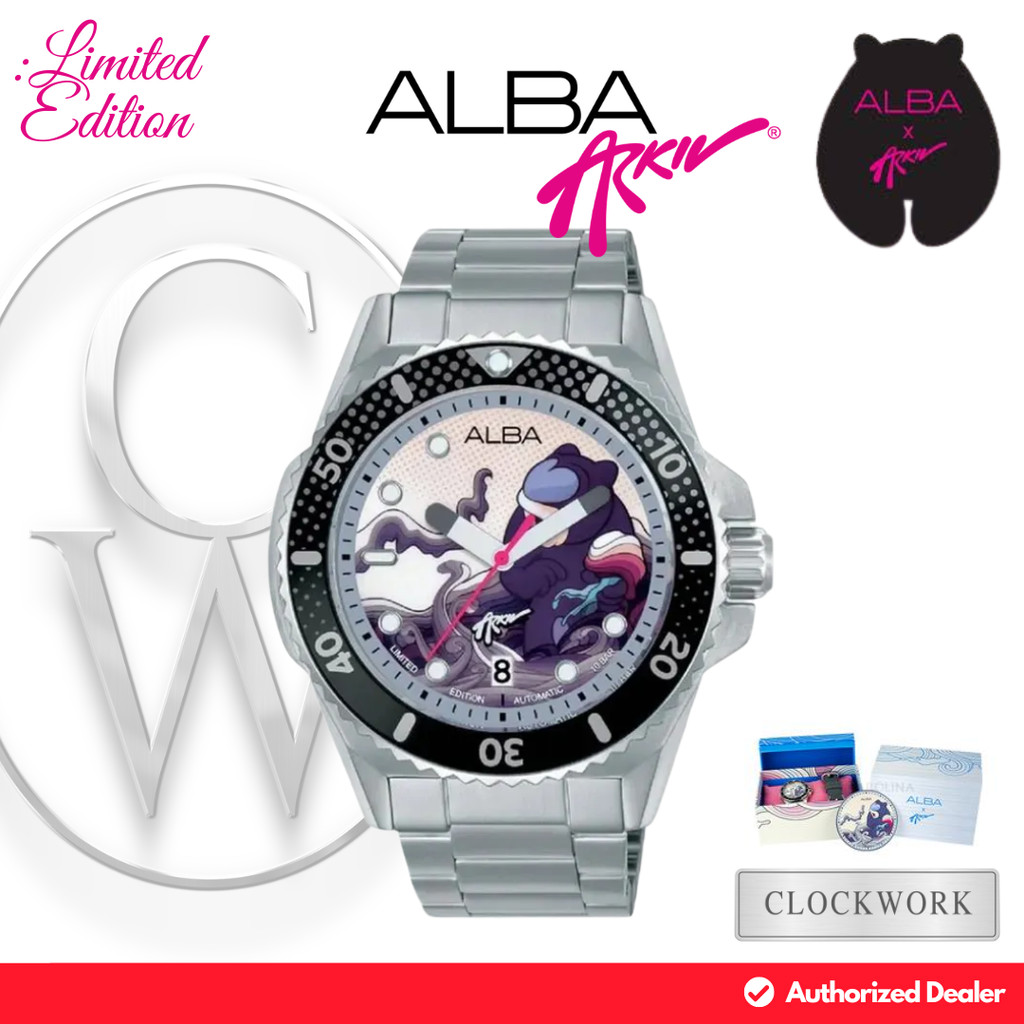 Jam Tangan Pria Alba x Arkiv Vilmansa AU4079X1 / AU4079 Rantai Sea Of Colour Automatic Limited Editi