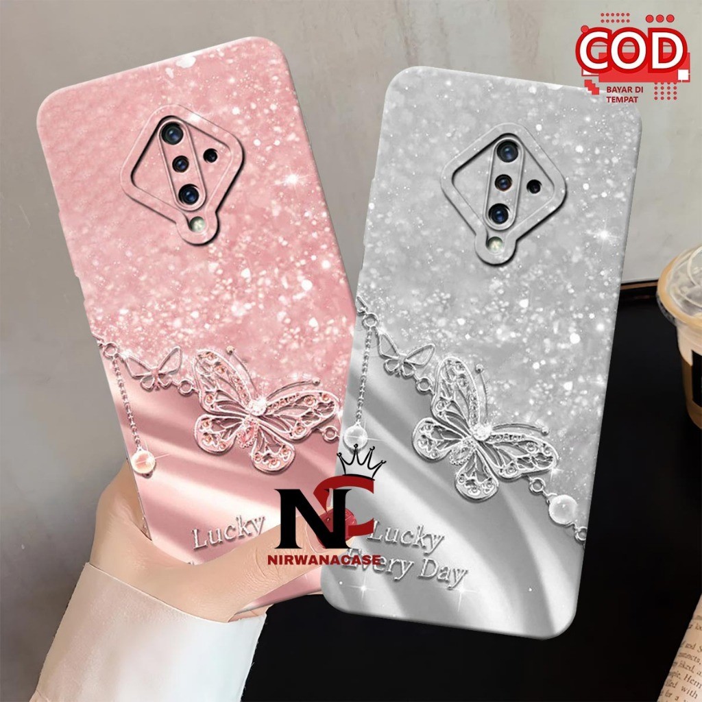 Softcase Hp Vivo S1 Pro - Case Vivo S1 Pro Motif Kupu - Kupu Fashion Case Lucu Pro Camera Lentur