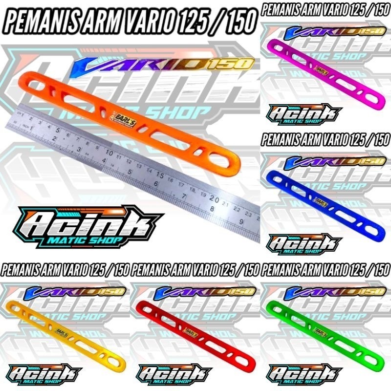 TERLARIS Breket Knalpot Breket Arm Honda VARIO 125 150 Motif Coak Earls Bahan Almunium Tebal Pemanis