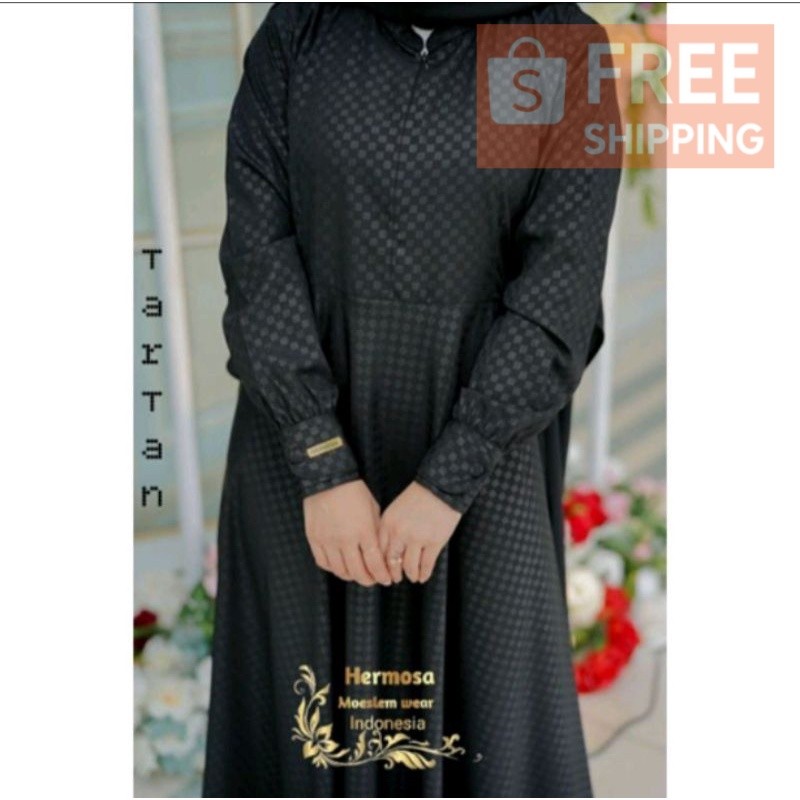 GAMIS HERMOSA ORI EMBOS WOLPICE HERMOSA ORIGINAL GAMIS SYARI MOTIF TARTAN GAMIS EMBOS GAMIS HERMOSpa