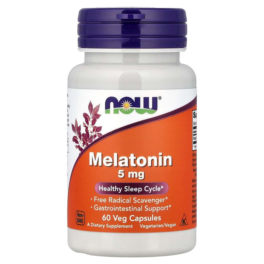 NOW Foods, Melatonin, 5 mg, 60 Veg Capsules