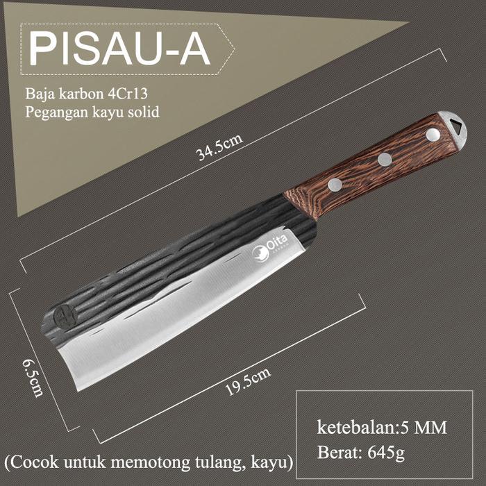 pisau Daging pisau Koki pisau baja Premium pisau Dapur Super Tajam Unik Garis-Garis Kitchenware pisa