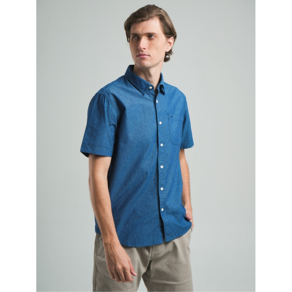 camel active Men Basic Oxford Short Sleeve Shirt