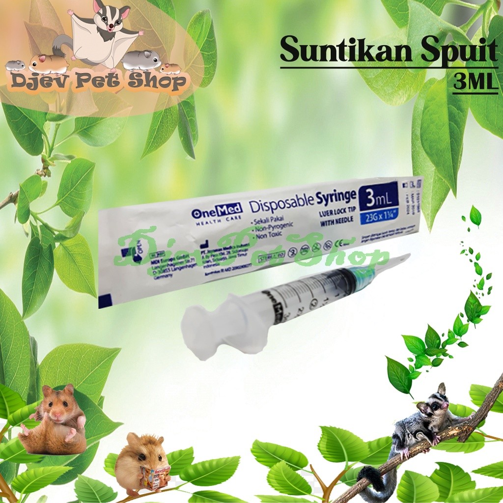 SUNTIKAN SPUIT 3ML SUNTIKAN HEWAN ALAT BANTU MAKAN HEWAN