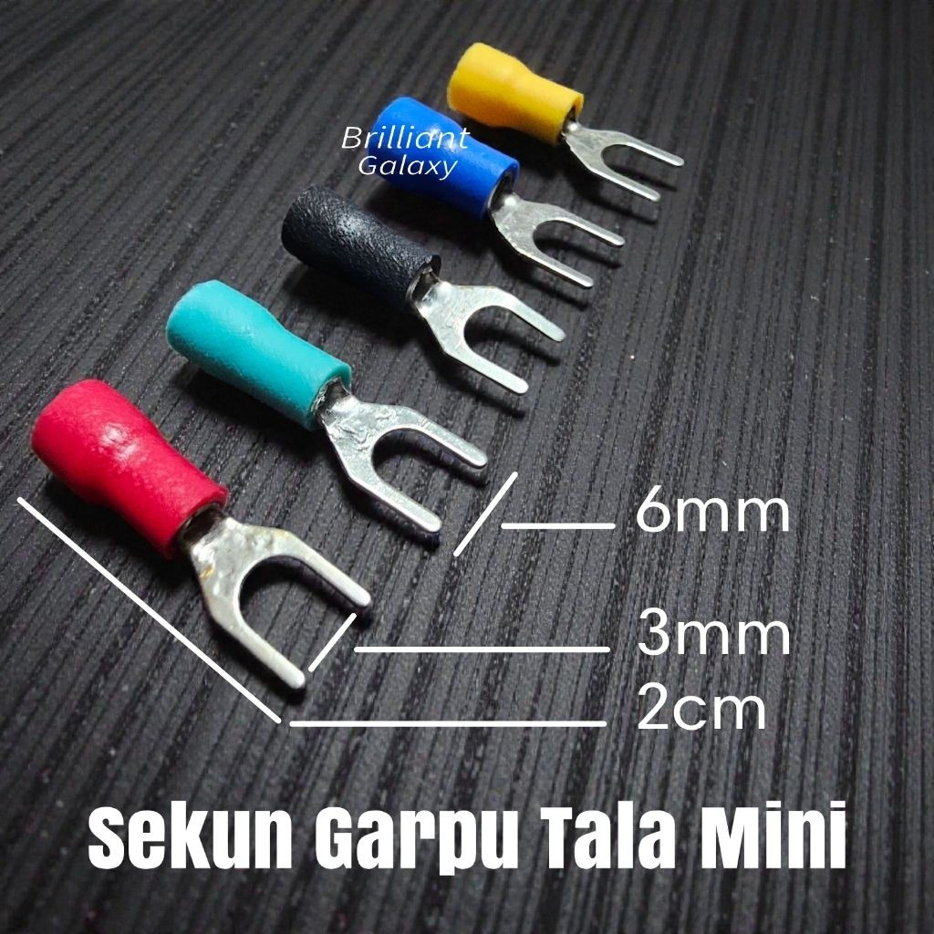 GLX3 * Sekun Kabel Audio / Power / Aki Motor - Tipe Garpu Tala - Harga Per 10pc