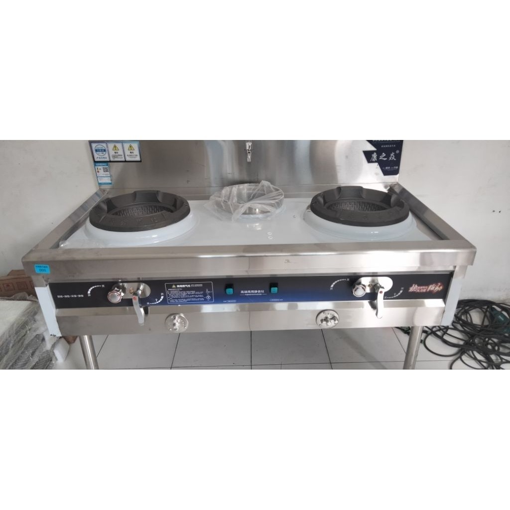 Kompor Gas kwali range 2 burner + 1 soup ring, kompor kwali range dengan 2 burner + 1 soup ring