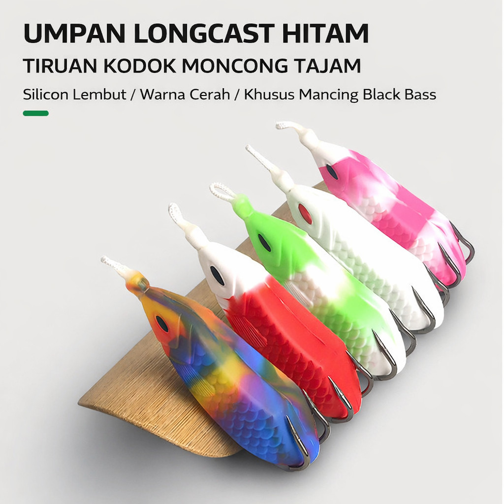 Umpan Katak Soft Frog Longcast Topwater – Target Ikan Gabus & Toman Besar