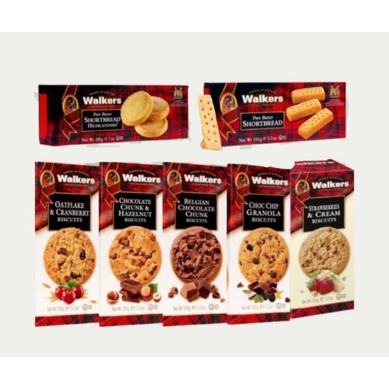 SSDRA Walkers Walker's Pure Butter Shortbread Biskuit Kue Kering Scotland Import Walker White Chocol