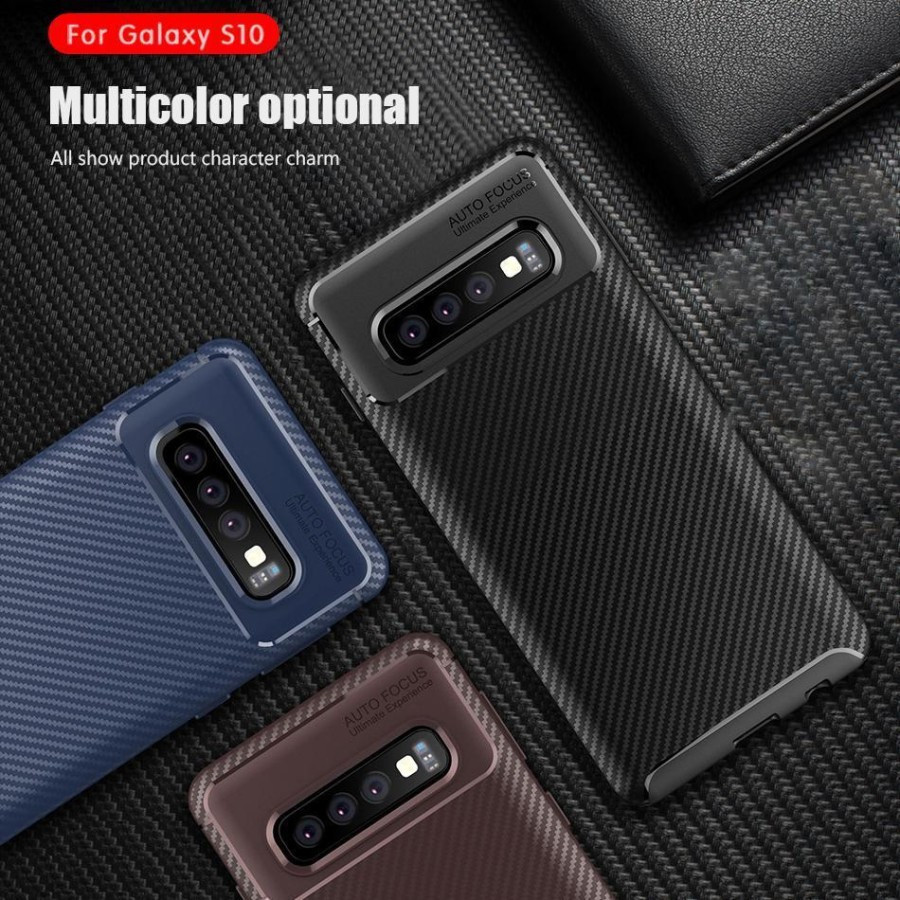 CASE SAMSUNG S10 S10 5G S10 PLUS  CASE CARBON AUTOFOCUS SLIM ARMOR PROTECTION
