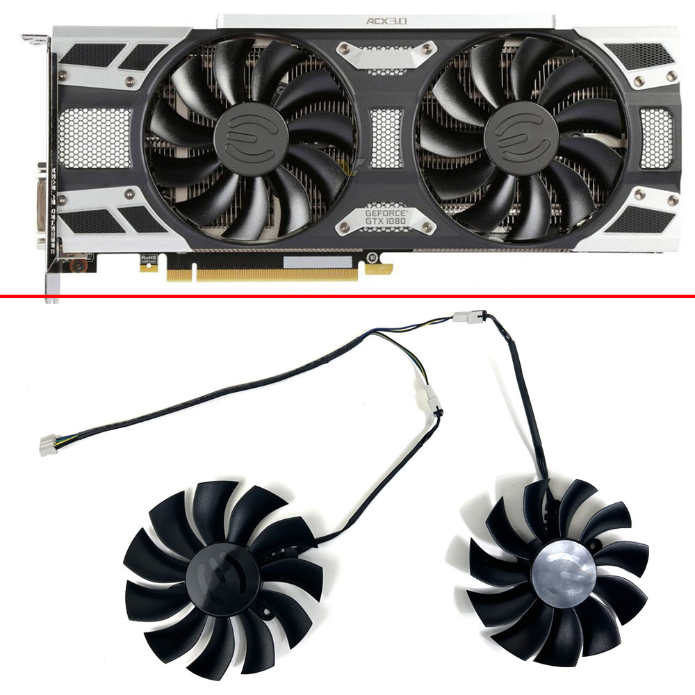 2pcs Y 87MM 4PIN PLA09215B12H GTX1080 TI GTX1070 1060 GPU FAN For EVGA GTX 1080 1070 1060 GTX1060 Gr