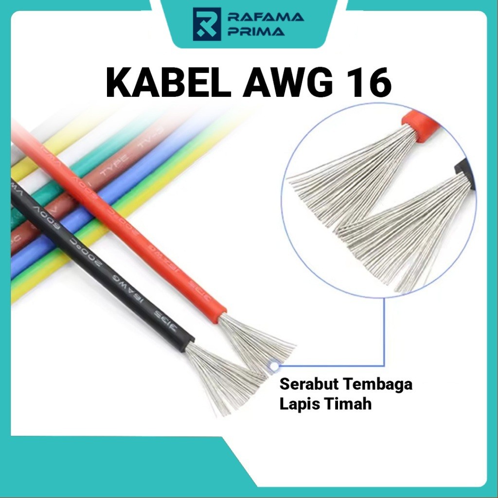 Kabel AWG 16 Tinned CU UL1015 - Harga per meter
