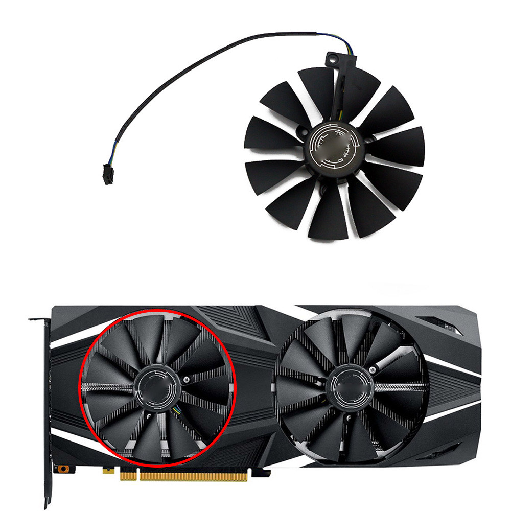 87mm FDC10U12S9C 4Pin RTX 2060 2070 2080 DUAL Advanced OC Fans For ASUS GeForce RTX2080 RTX2070 GAMI