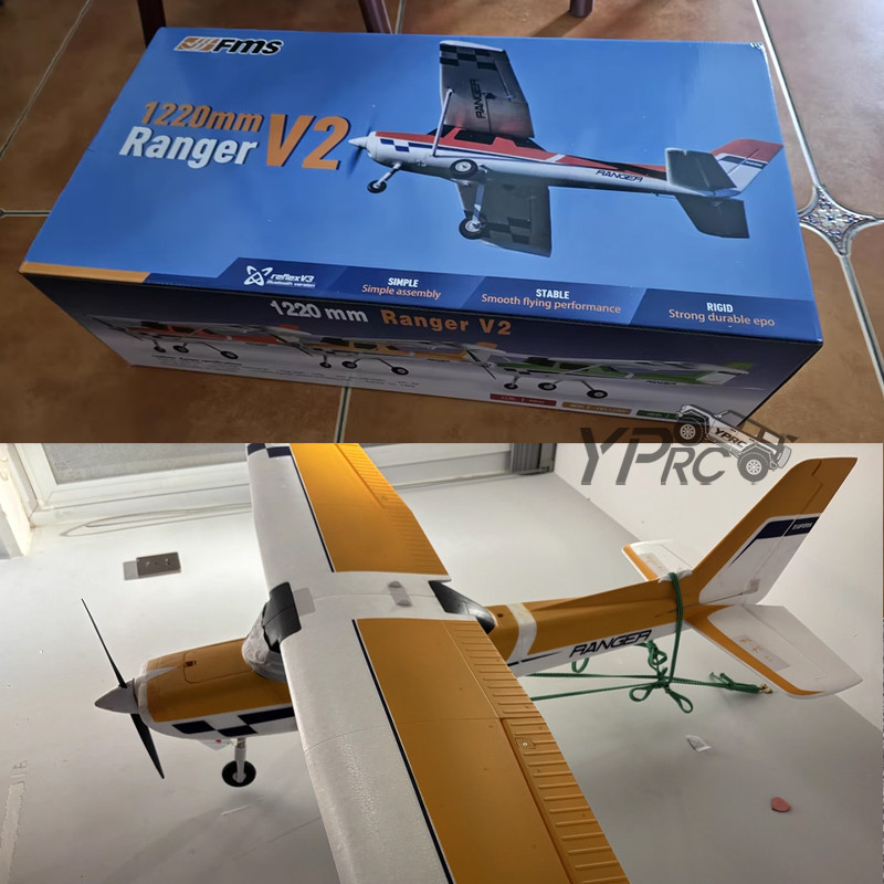 FMS Rc Plane 1220mm Ranger V2 Trainer PNP RTF Rc Airplane with Reflex Gyro Fall Resistance Novice Pl