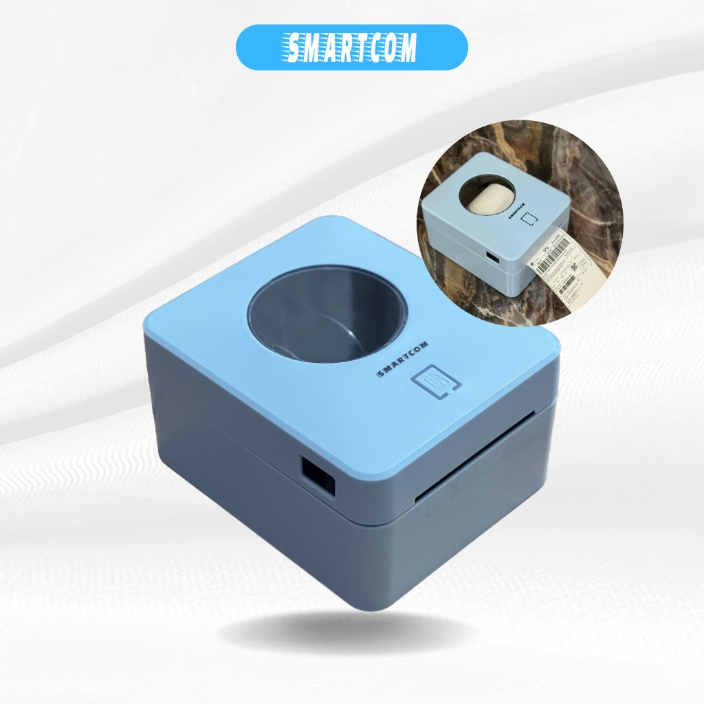 SMARTCOM - Printer Barcode Thermal Label Resi 4 Inch Barcode Printer Bluetooth Thermal 100mm SM9250