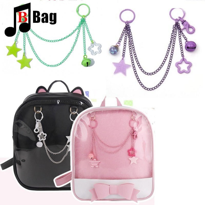 Ita Bag Chain Accessories decoration candy colors stars Bells adjustable DIY bag chain Hanging chain