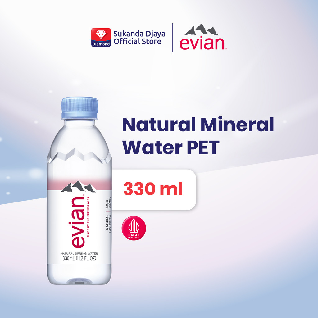 Evian Natural Mineral Water PET 330 Ml