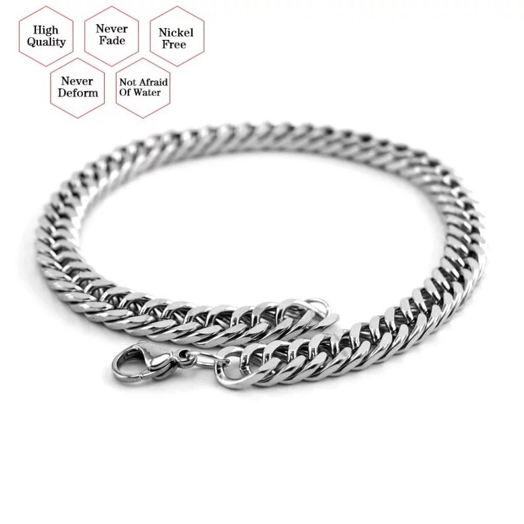 Gelang Pria Rantai Titanium Asli Original