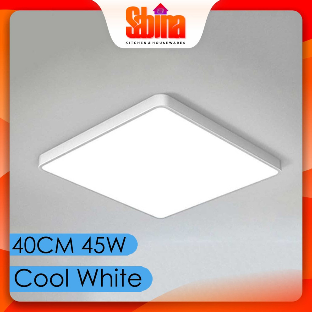 Lampu Plafon LED Kotak Persegi Ceiling Light Cool White 48W 40x40cm
