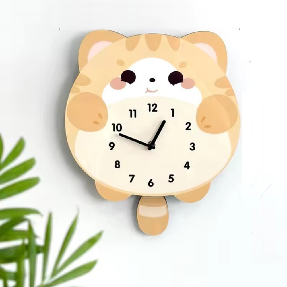 Jam Dinding Kucing Lucu Dekorasi Ruang Tamu Jam Dinding Mode Sederhana Jam Dinding Kartun