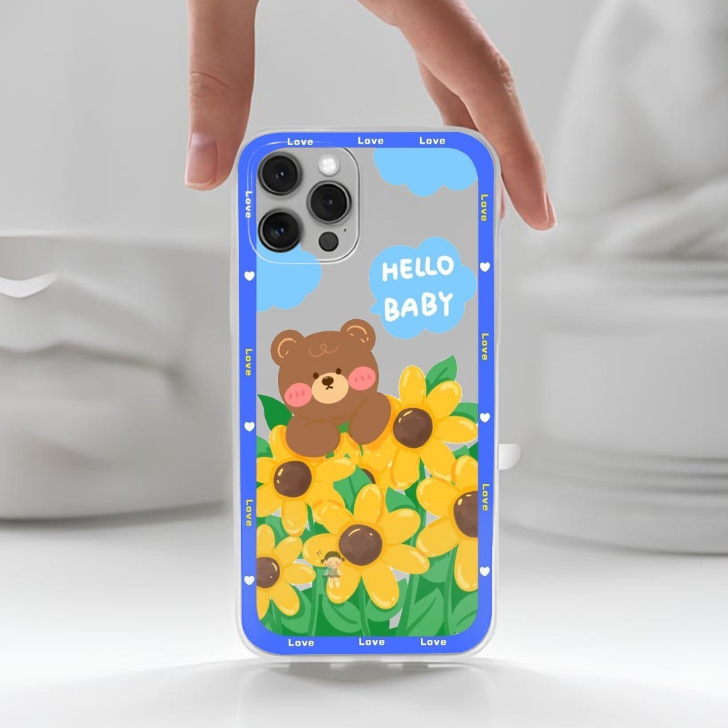 SKT - CASING SOFTCASE BENING BEAR AND TIGER PREMIUM PRO CAMERA KOMPATIBLE UNTUK REDMI NOTE 14 5G 13 