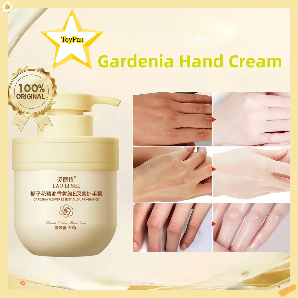 [New]LAOLISHI 300ml Hand Cream Pemutih Tangan Krim Tangan Minyak Esensial Gardenia Untuk Kulit Kerin