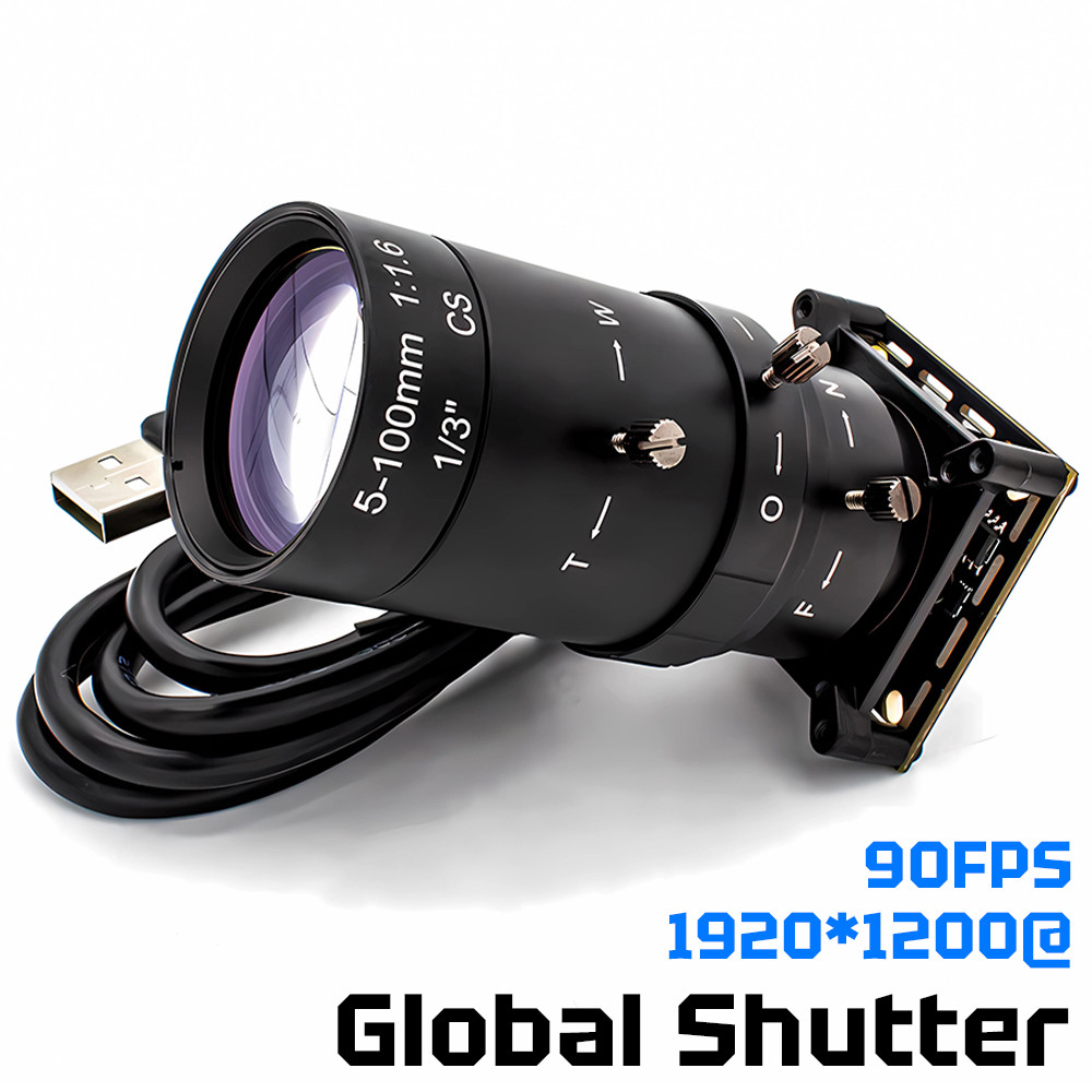 Modul Kamera USB 2.3MP HD Global Shutter 1080P 90FPS 1/2.6" CMOS USB2.0 Plug And Play Dengan Lensa V
