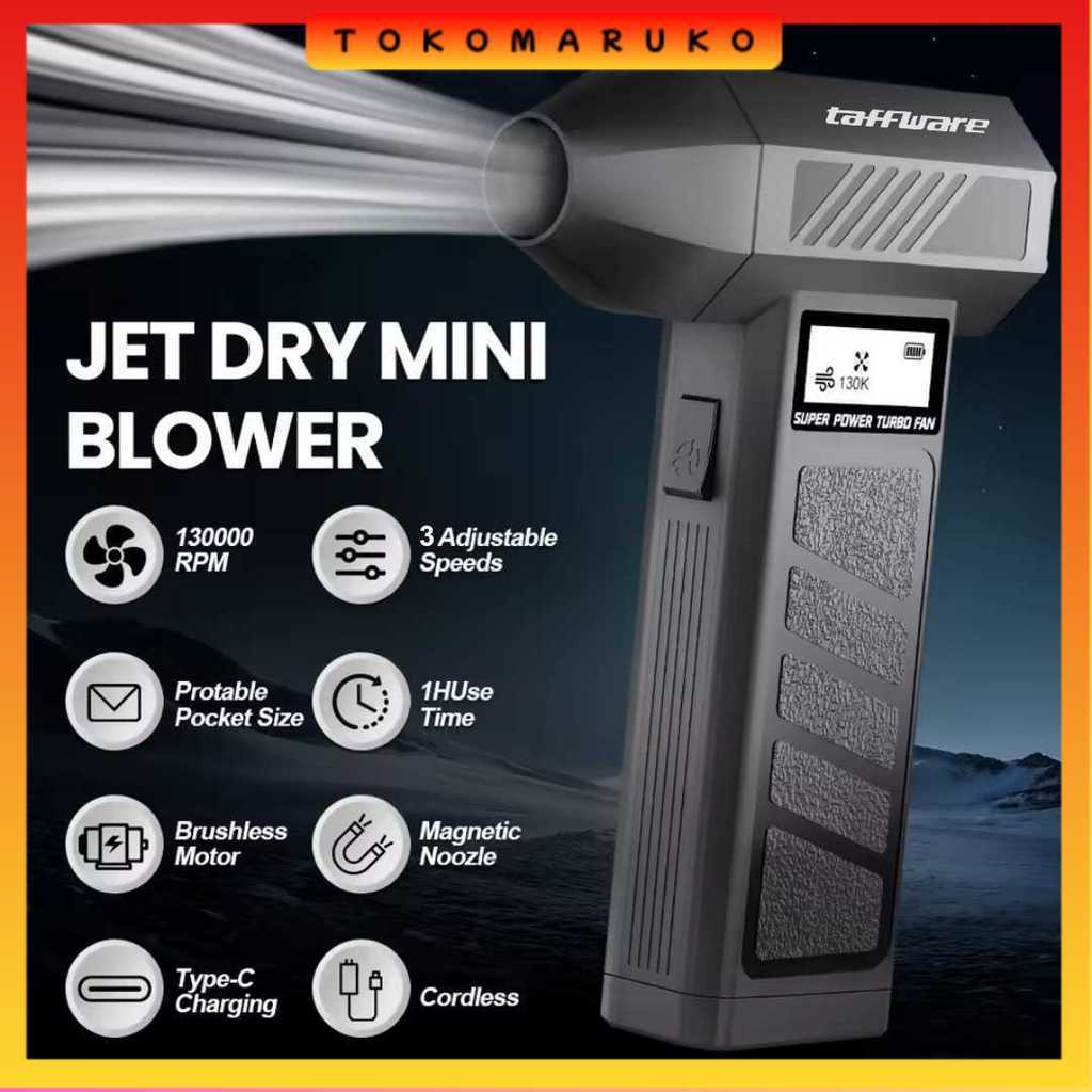 Taffware Mini Turbo Violent Air Blower Cordless Jet Portable 130000RPM - P30