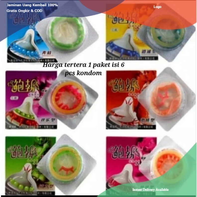 EKSTRA PROMO *DA kondm bergerigi berduri gerigi duri karakter 1 paket dpt 6 pcs kdom Silicone sambun