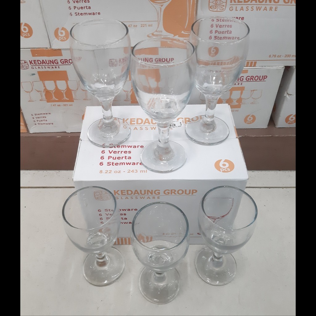 1 SET GELAS WINE ISI 6PCS - GELAS ANGGUR - WINE GLASS - GELAS STH9 - KEDAUNG GROUP GLASSWARE