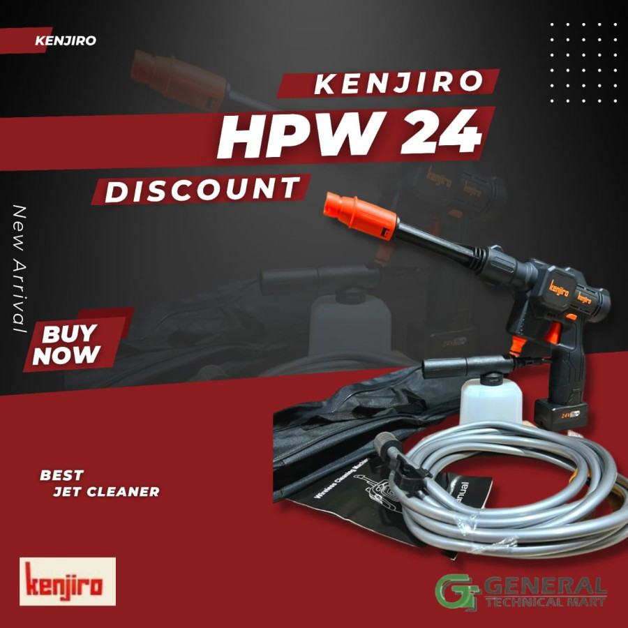 Mesin Saja Tanpa Batere KENJIRO HPW 24V Jet Cleaner Cordless Baterai mesin cuci motor ac mobil Jet C