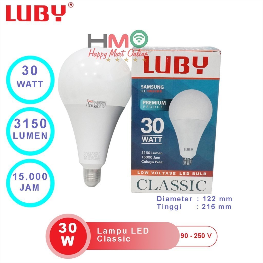 Lampu LED Luby Classic 30 Watt Cahaya Putih Luby Classic 30W CDL Best Seller