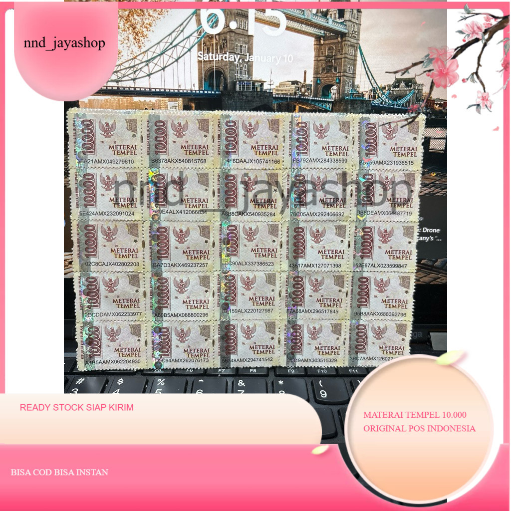 Materai10000 lembaran25