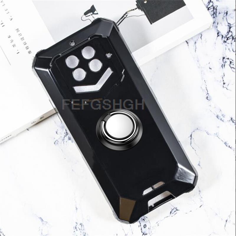 For Oukitel WP15 5G 6.52" Oukitel WP15 S 5G WP15S Back Ring Holder Bracket TPU Soft Silicone protect