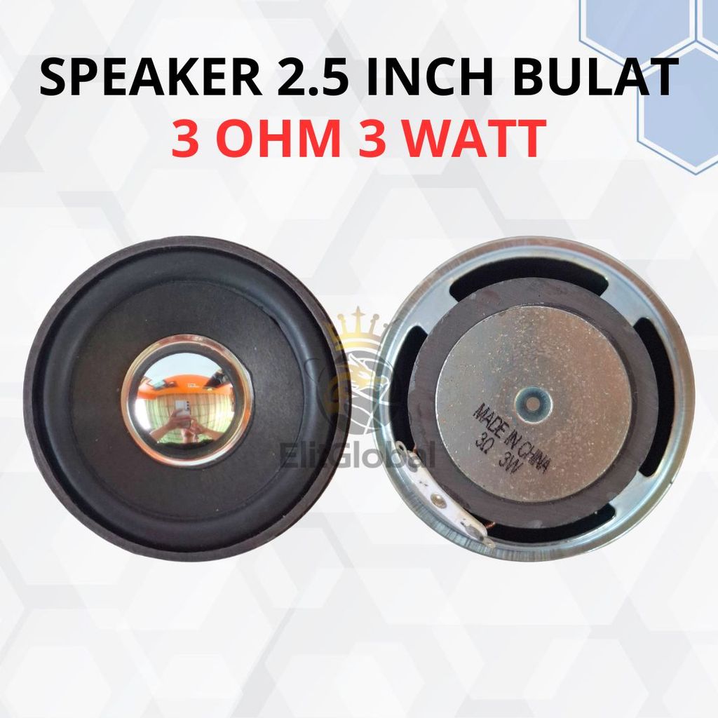 Speaker 2.5 Inch 3 Watt 3 Ohm Compact Cocok Untuk Audio Mini Intercom dan Portable