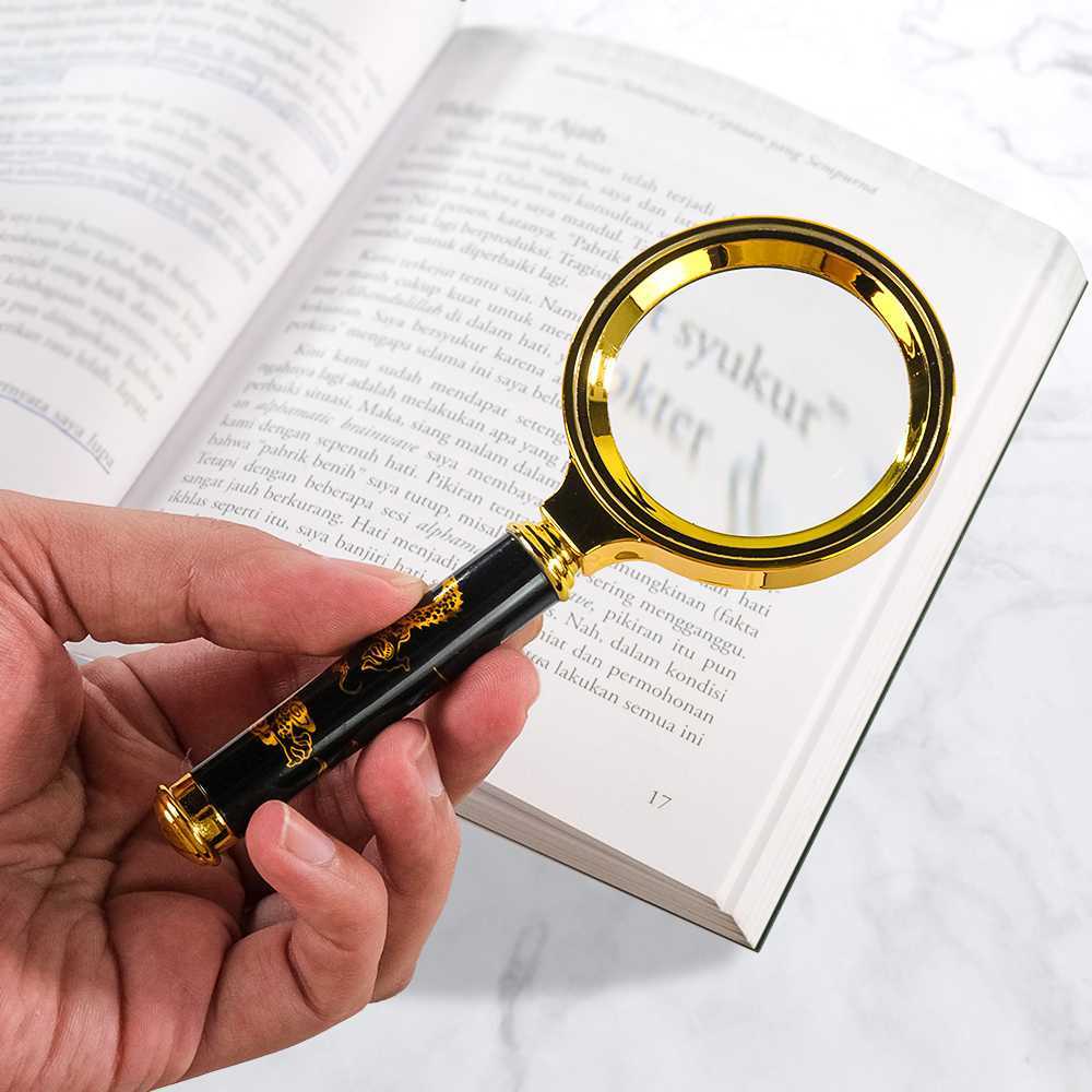 Kaca Pembesar 10X Diameter 60mm Handheld Lup Baca Desain Naga Elegan Bestseller1