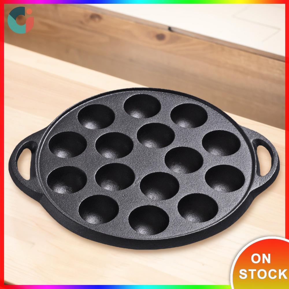 [24H]Wajan Takoyaki Besi Cor 15 Lubang Anti Lengket Pembuat Takoyaki Bentuk Bola Gurita