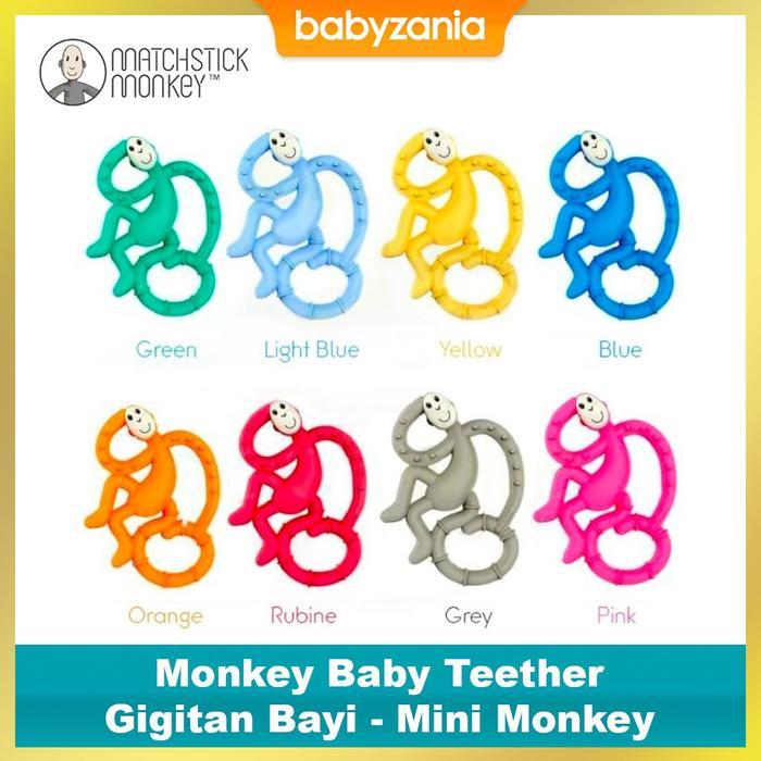 Matchstick Monkey Mini Monkey Teether Gigitan Bayi - Rubine Red