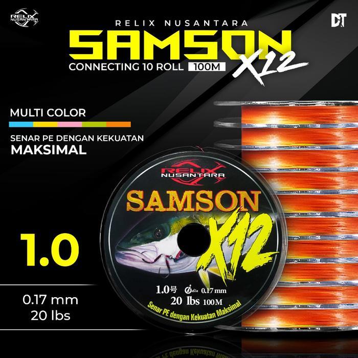 PROMO  Relix Nusantara Samson X12 300 400 500 600 Meter Senar Pancing Benang PE 1 1.5 2 3 4 5 6 7 8 