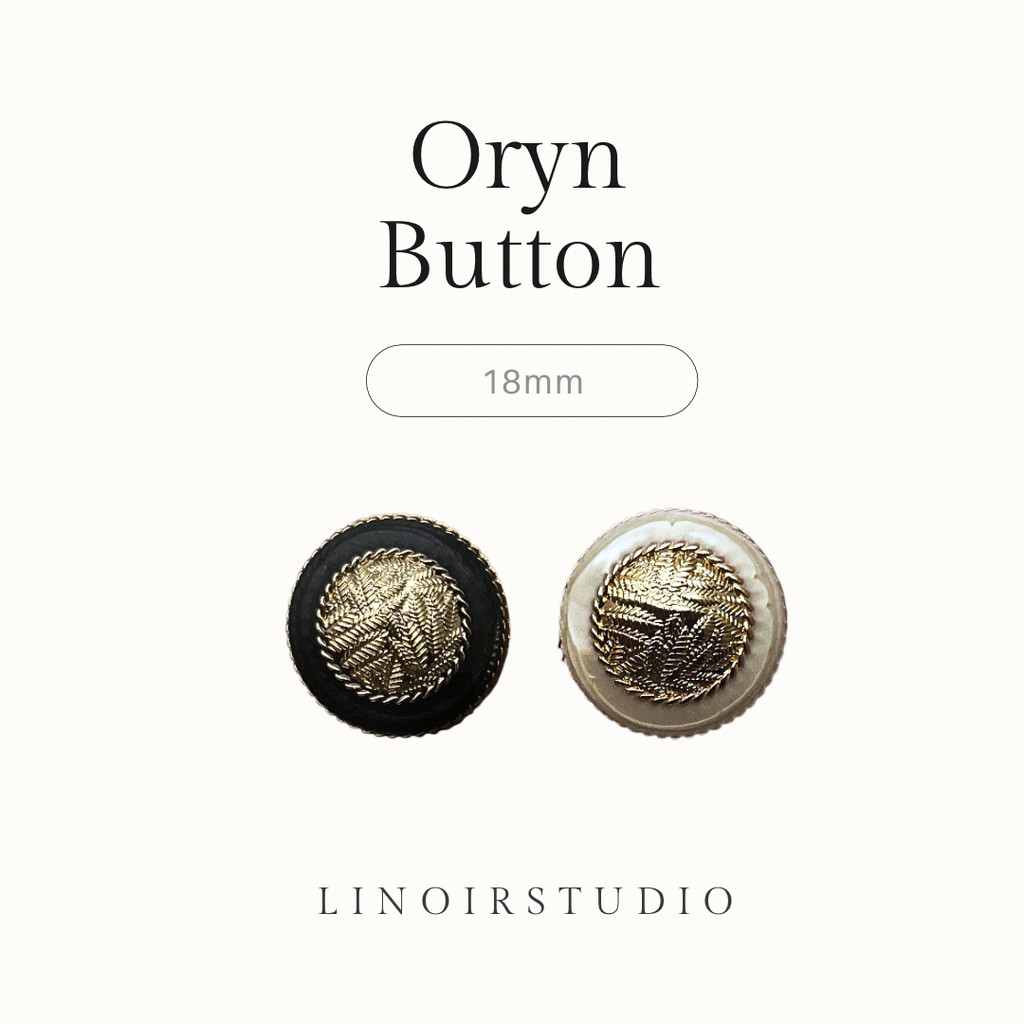 LINOIR Oryn Button Kancing Besar Aksesoris Pakaian Mewah Premium 18mm