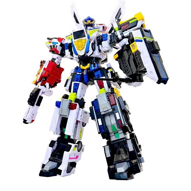 MiniForce 5 In 1 Super Cops JUSTICE TITAN 5-Vehicle Combine Transformation Robot Model Mini Force De